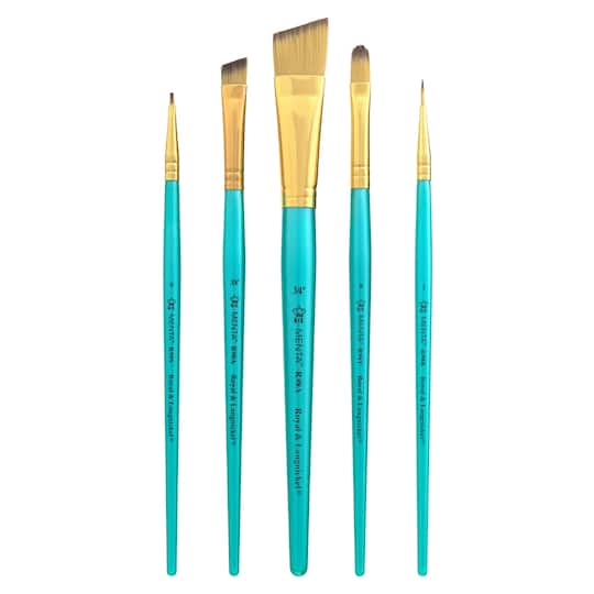 12 Packs: 5 ct. (60 total) Menta&#x2122; Synthetic Blend Acrylic Variety Brush Set